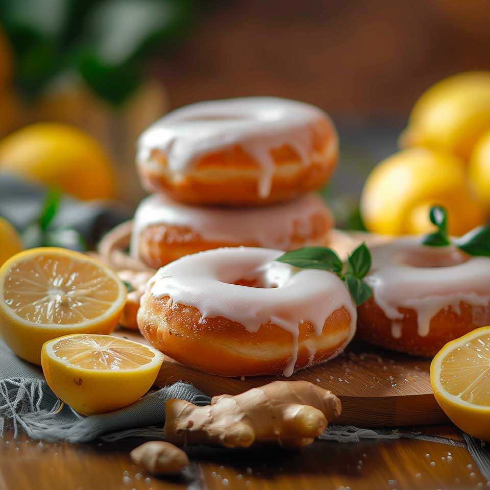 Lemon and Ginger Donuts - Maison Marmite