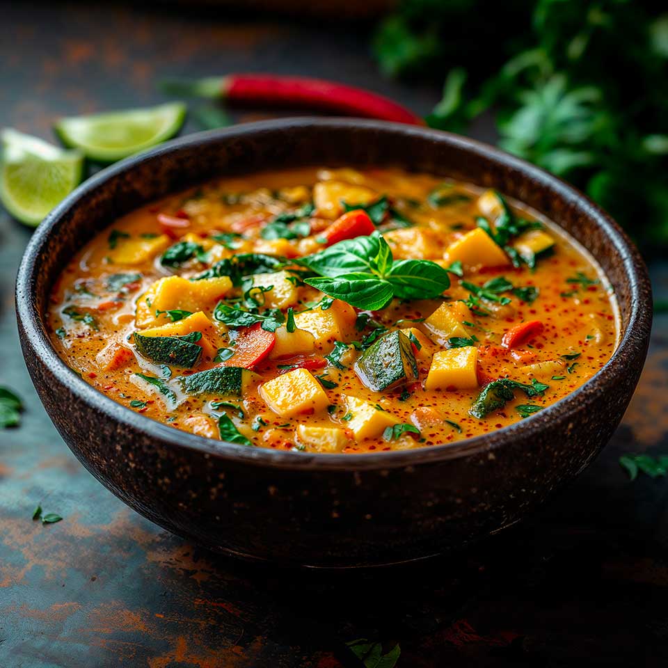 Thai Coconut Curry with Vegetables - Maison Marmite