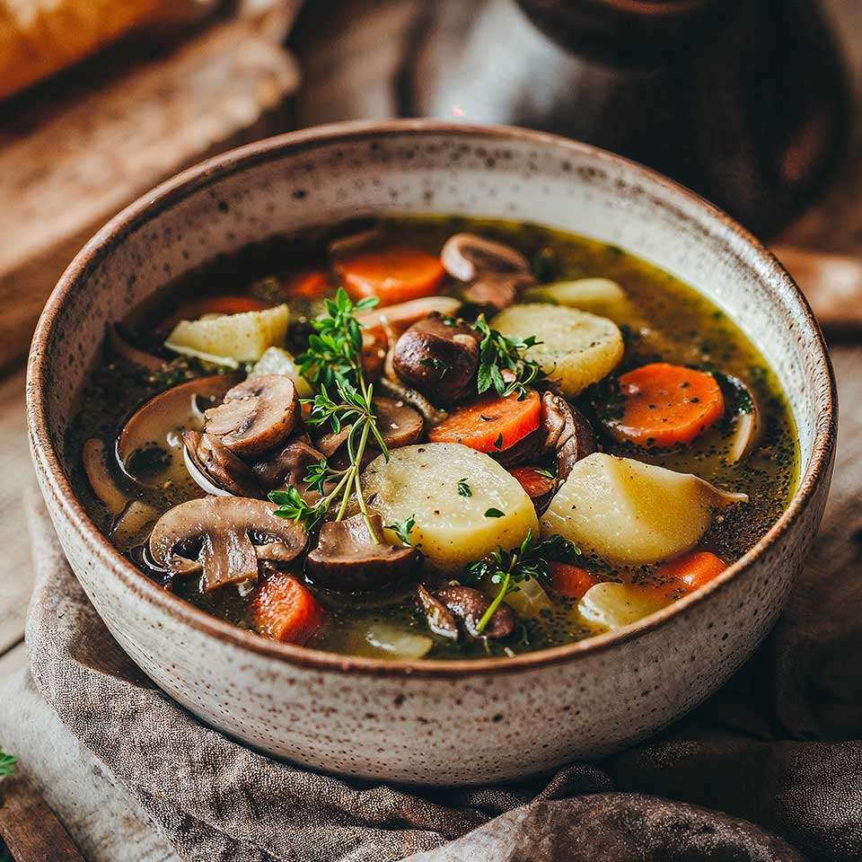 Mushroom and Potato Stew - Maison Marmite